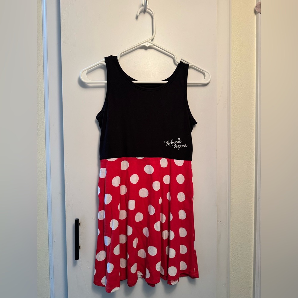 Disney Minnie Mouse Black and Red Polka Dot Dress - Picture 1 of 3